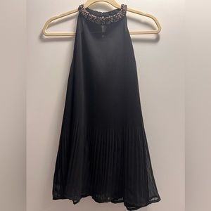 pleated black Zara Blouse